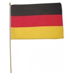 MFH - 35303A Fahne, Deutschland, Polyester, Holzstiel, Gr. 30x45 cm 12 Stück