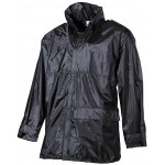 MFH - 08853A Regenjacke, Polyester mit PVC, schwarz