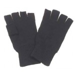 MFH - 15453A Strick-Handschuhe, schwarz, ohne Finger