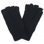 MFH - 15455A Strick-Handschuhe, Thinsulate, schwarz, ohne Finger