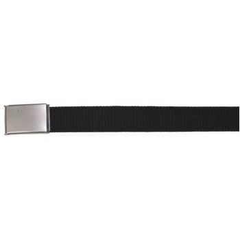 MFH - 22583A Gürtel, schwarz, 3,2 cm breit, Metallklappschloß, matt silber