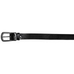 MFH - 22875A Ledergürtel, schwarz, 4 cm breit, mit Metallschließe